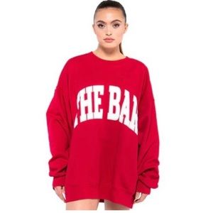 THE BAR Varsity sweatshirt in red!